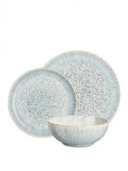 Image of Denby Halo Grey Speckle 12 Piece Dinner Service Set