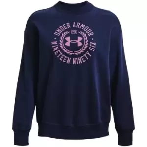 Image of Under Armour Rival Crest Crew Sweatshirt Womens - Blue
