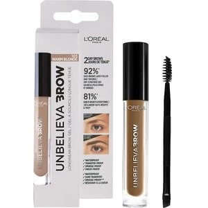 Image of LOreal Unbelievabrow Long-Lasting Brow Gel 103 Warm Blonde