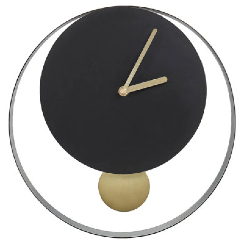 Image of Beliani Wall Clock Magland 30 Cm Metal Black