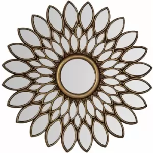 Image of Premier Housewares Lyra 100 x 100cm Bronze Petal Wall Mirror