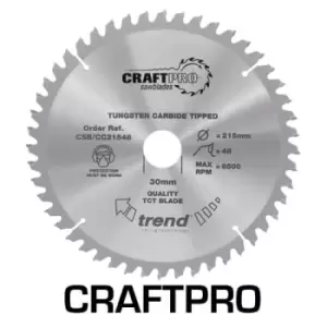Image of Trend Craft Anti Kickback Thin Kerf Circular Saw Blade 184mm 60T 16mm
