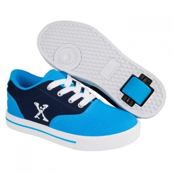 Image of Sidewalk Sport Canvas Junior Roller Shoes - Blue/Navy
