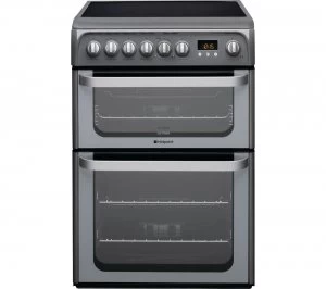 Image of Hotpoint Ultima HUE61GS 60cm Electric Ceramic Cooker