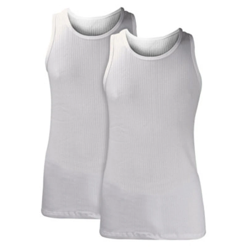 Image of Heat Holders 2 Pack Mens Sleeveless Thermal Top For Winter - XXL - White