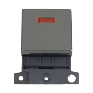 Image of Click Scolmore MiniGrid 20A Double-Pole Switch Ingot Module & Neon Black Nickel - MD023BN