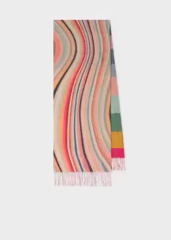 Image of Paul Smith 'Swirl' Double-Sided Wool Scarf