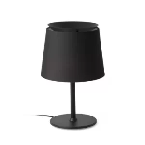 Image of Savoy Table Lamp Round Tapered Black, E27