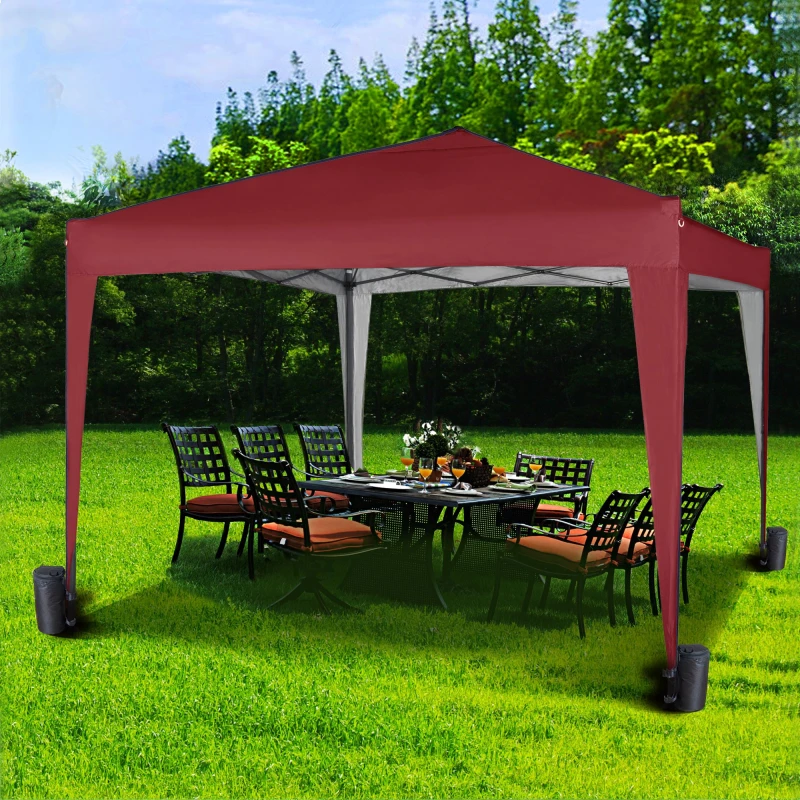 Image of MCC Direct 2X2m Pop up Gazebo Party Tent Marquee with Storage Bag Red