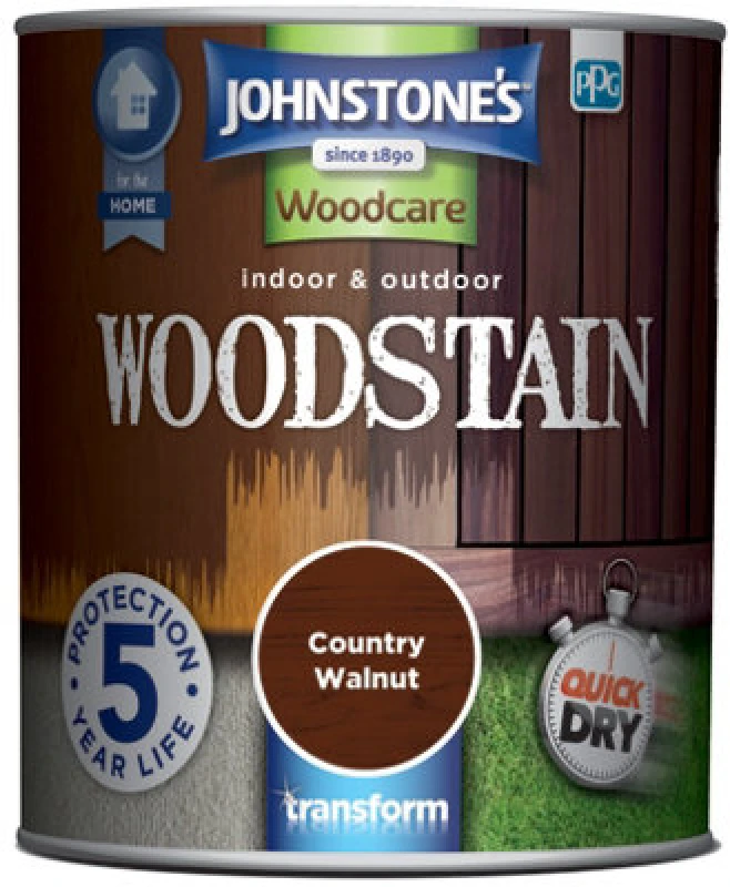 Image of Johnstone's Indoor & Outdoor Woodstain Country Walnut - 750Ml