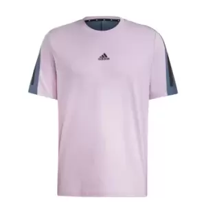 Image of adidas 3 Stripe T Shirt Mens - Purple