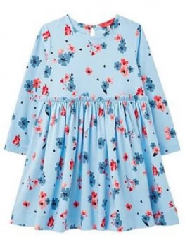 Image of Joules Girls Hampton Posey Dress - Blue