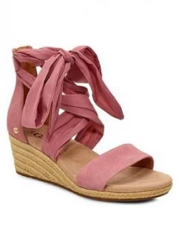 Image of UGG Trina Wedge Sandals - Pink, Size 4, Women