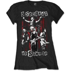 Image of 5 Seconds of Summer - Spray Live Womens Small T-Shirt - Black