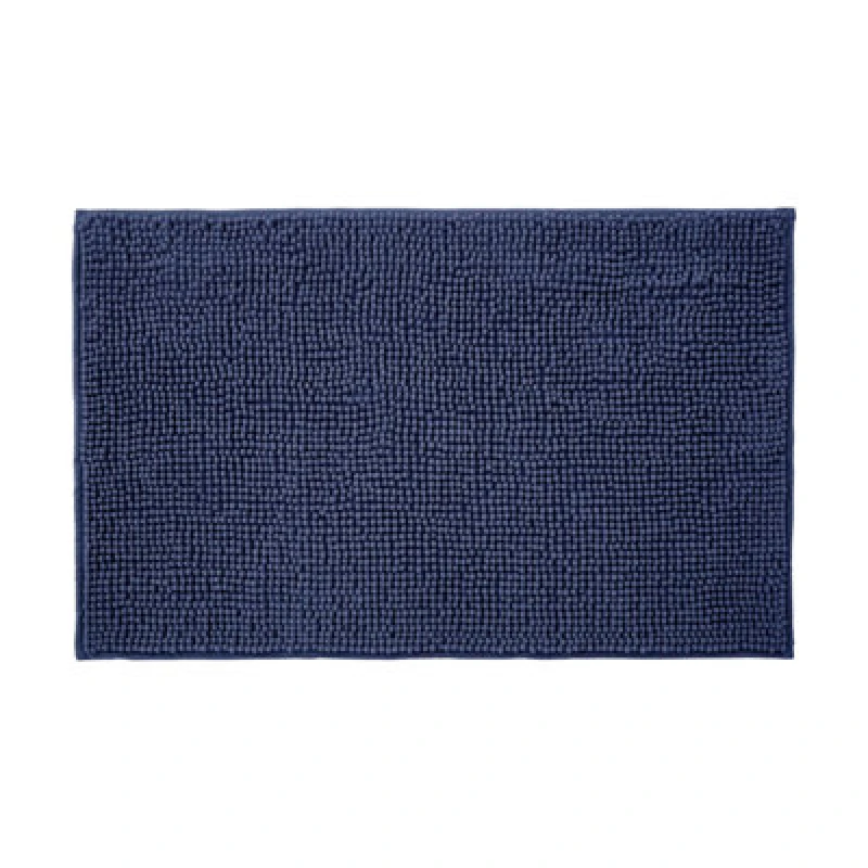 Image of Allure Bath Fashions Chenille Bobble Bath Mat Non Slip 50 X 80Cm - Navy Blue