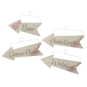 Image of Confetti Event Wodden Arrows Set of 4 By Heaven Sends