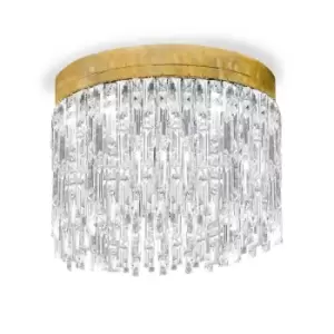 Image of Kolarz Prisma Crystal Ceiling Light 6 Light 24 Carat Gold