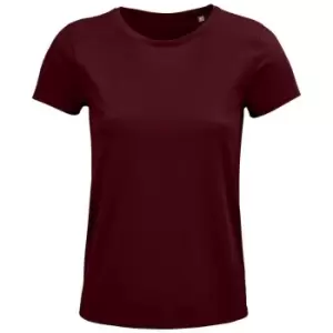 Image of SOLS Womens/Ladies Crusader Organic T-Shirt (XL) (Burgundy)