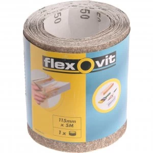 Image of Flexovit General Purpose Sanding Roll 115mm 5m 180g
