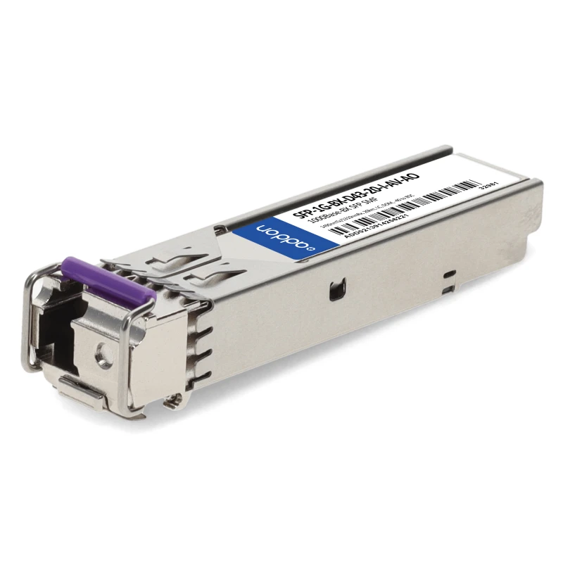 Image of AddOn Networks SFP-1G-BX-D43-20-I-AV-AO network transceiver module Fib