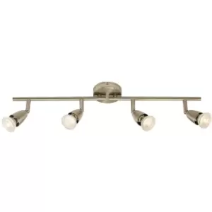 Image of Amalfi - Adjustable 4 Light Spotlight Satin Nickel, GU10 - Endon