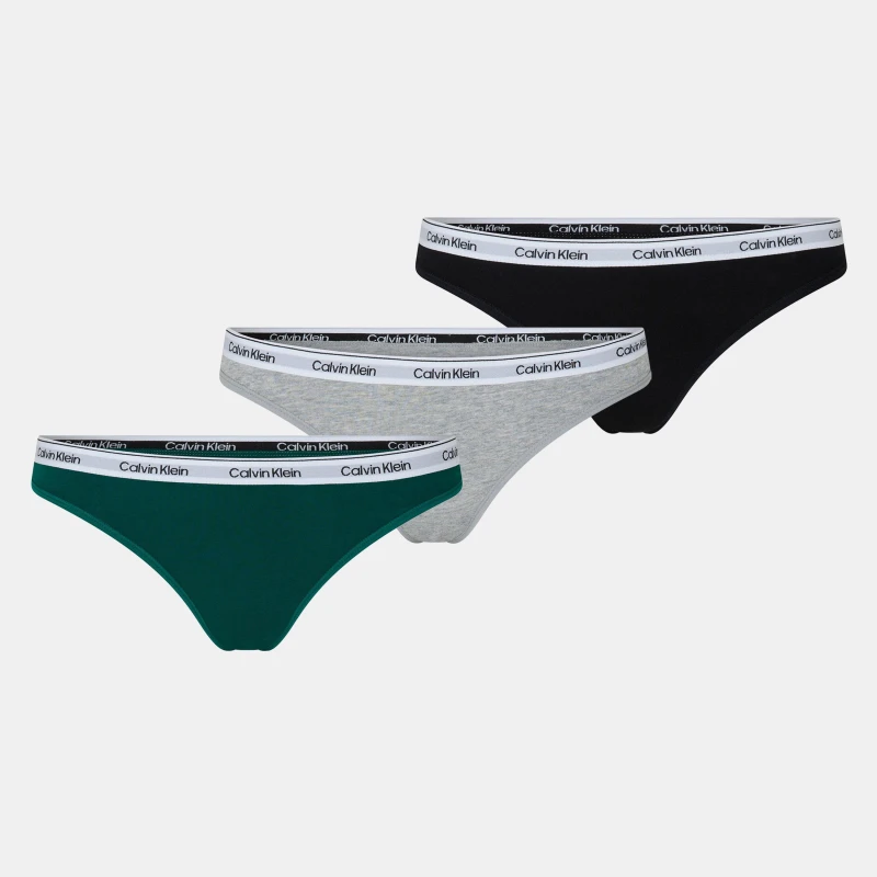 Image of Calvin Klein 3 Pack Thongs Thong Briefs 12 (M) Multi 42404470390