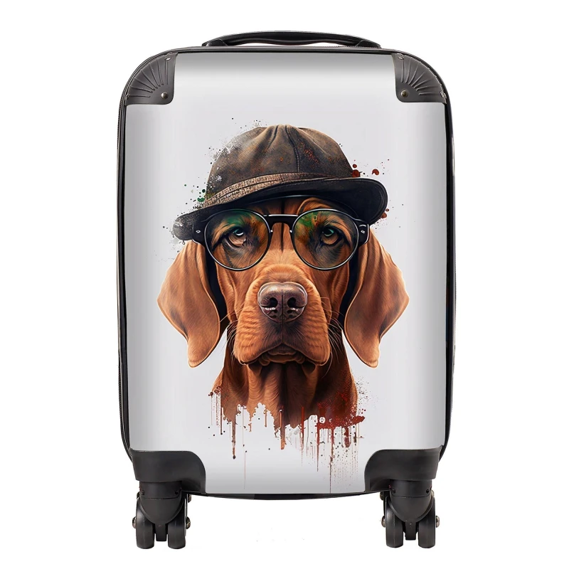 Image of Warren Reed Designer Hungarian Vizsla Dog Splashart Suitcase - Medium