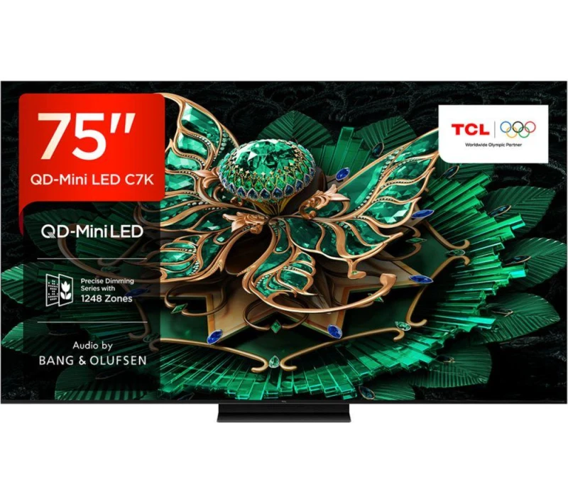 Image of 75" TCL C7K QD-Mini LED 4K HDR Smart Google TV - 75C7K, Black 5901292526122