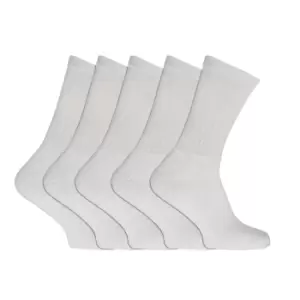 Image of Mens Plain Sports Socks (Pack Of 5) (UK 6-11 EURO 39-46) (White)