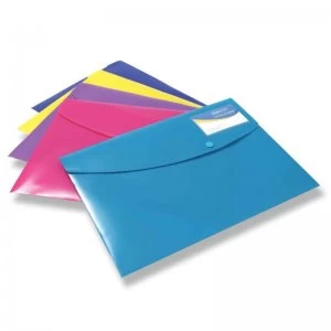 Image of Rapesco ID Popper Wallet A4 Plus Assorted (Pack of 5)