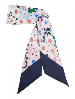 Image of Kate Spade New York Daisy garden floral print skinny scarf Multi Coloured