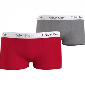 Image of Calvin Klein Calvin 2 Pack Trunks - Red/Grey 0WE