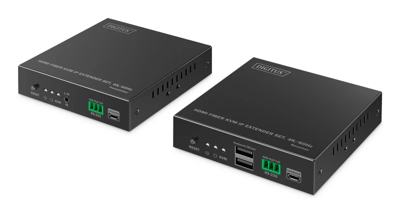 Image of Digitus HDMI Fiber KVM IP Extender Set. 4K/60Hz
