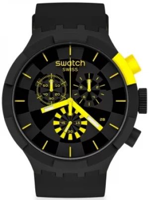 Image of Swatch Big Bold Checkpoint Yellow Watch SB02B403