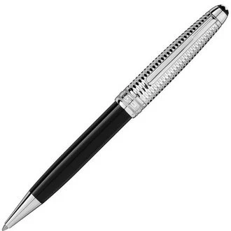 Image of Mont Blanc - Meisterstuck Doue Geometry Classique Ballpoint Pen - Ballpoint Pens - Black