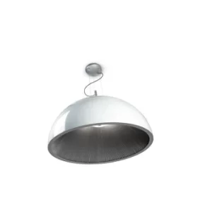 Image of Grok 3 Light Small Dome Ceiling Pendant Silver, White, E14