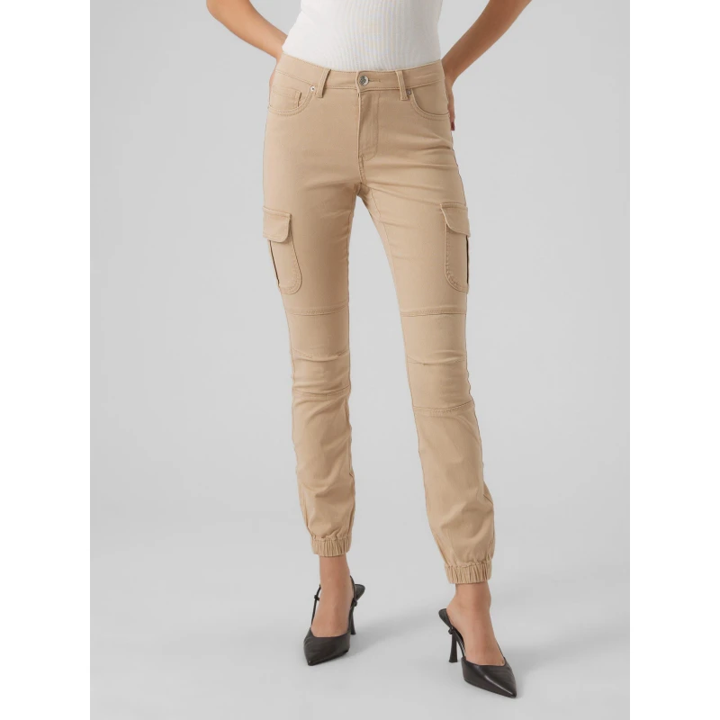 Image of Vero Moda Cargo Trousers - Beige Beige 28 S