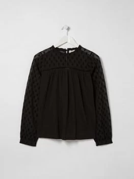 Image of Fatface Audrey Floral Top - Black