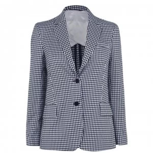 Image of Gant Regular Gingham Blazer - Navy 433