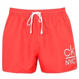 Image of Calvin Klein NYC Logo Shorts - High Risk