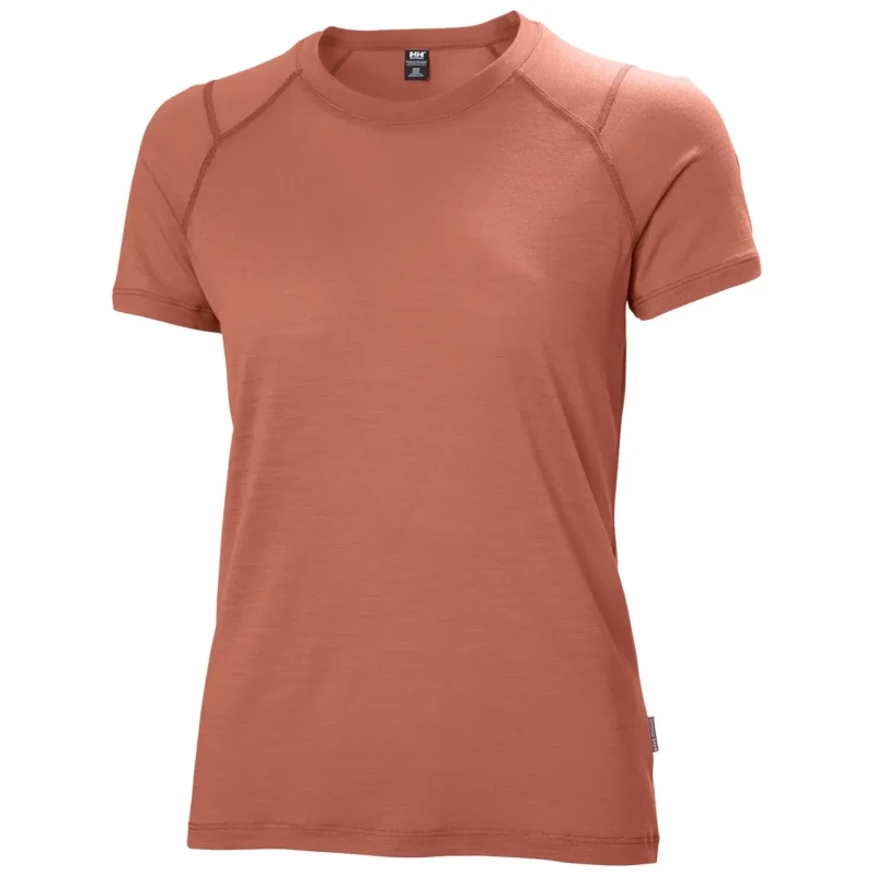 Image of Womens T-Shirt Helly Hansen Durawool Marron Female S
