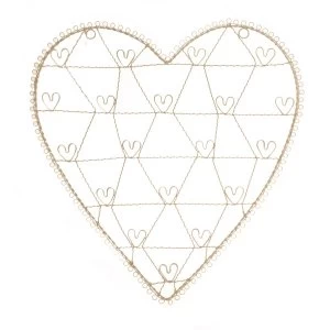 Image of Sass & Belle Vintage Wire Heart Photo Holder Large Cream