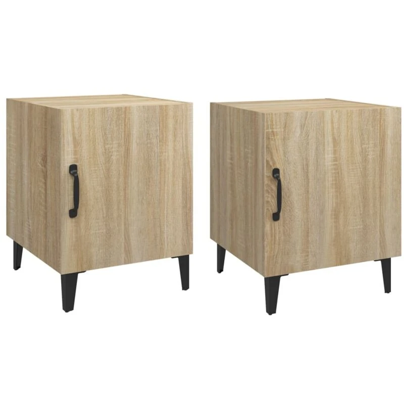 Image of VIDAXL Bedside Cabinets 2 pcs Sonoma Oak Engineered Wood Vidaxl 8720286972007