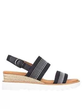 Image of Skechers Desert Kiss Sandals - Navy, Blue, Size 6, Women