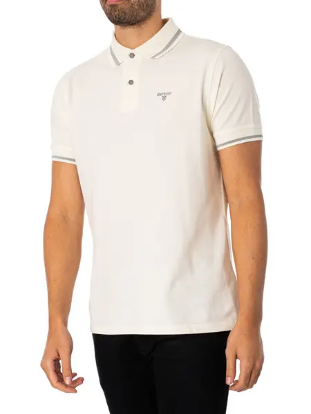 Image of Barbour Newbridge Polo Shirt Ecru XL