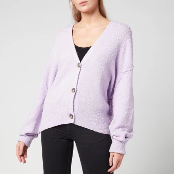Image of Free People Womens Found My Friend Cardi - Frozen Grape - M