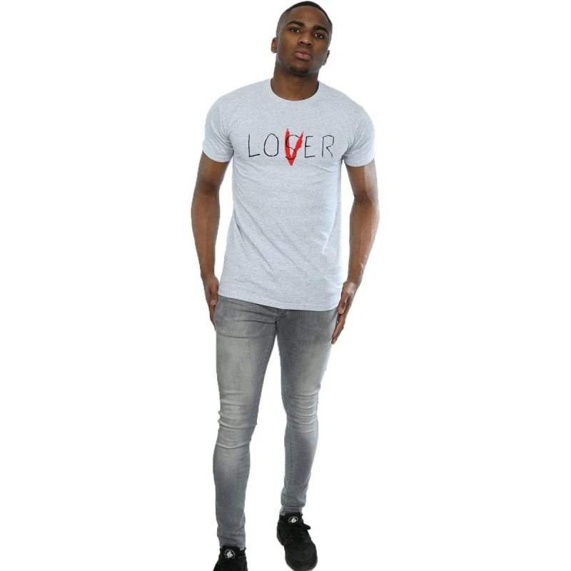 Image of IT IT Men Loser Lover T-Shirt in Grey Size: Small Grey S Male 5063377457582