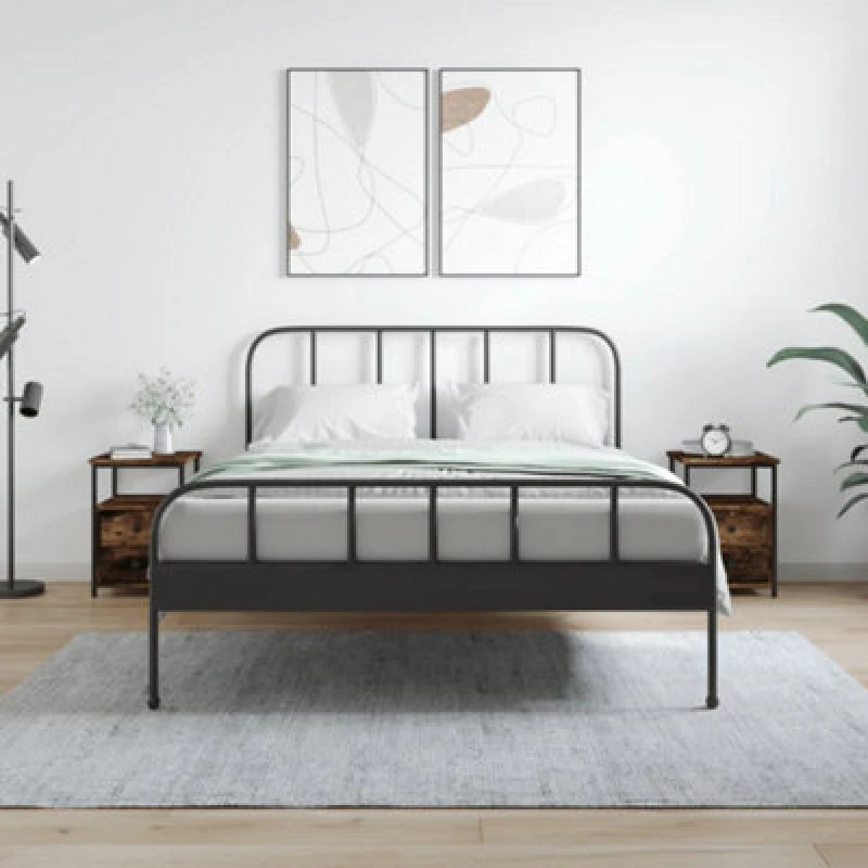 Image of VIDAXL Bedside Cabinets 2 pcs Smoked Oak 34x35.5x50cm Engineered Wood Vidaxl 8720845939779