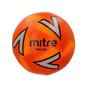 Image of Mitre Impel Plus Football Orange Silver Black Size 5