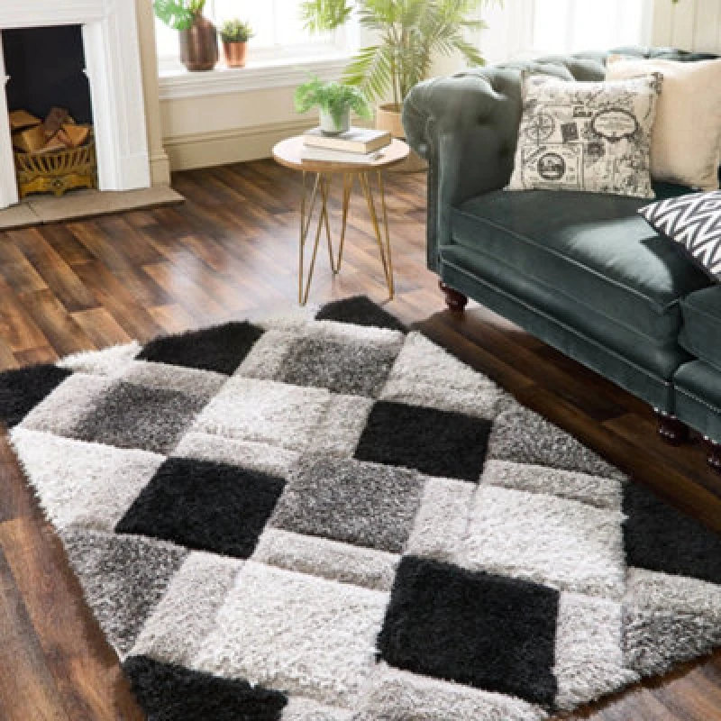 Image of Origins 3D Geo Shaggy Grey 080X150Cm Rug